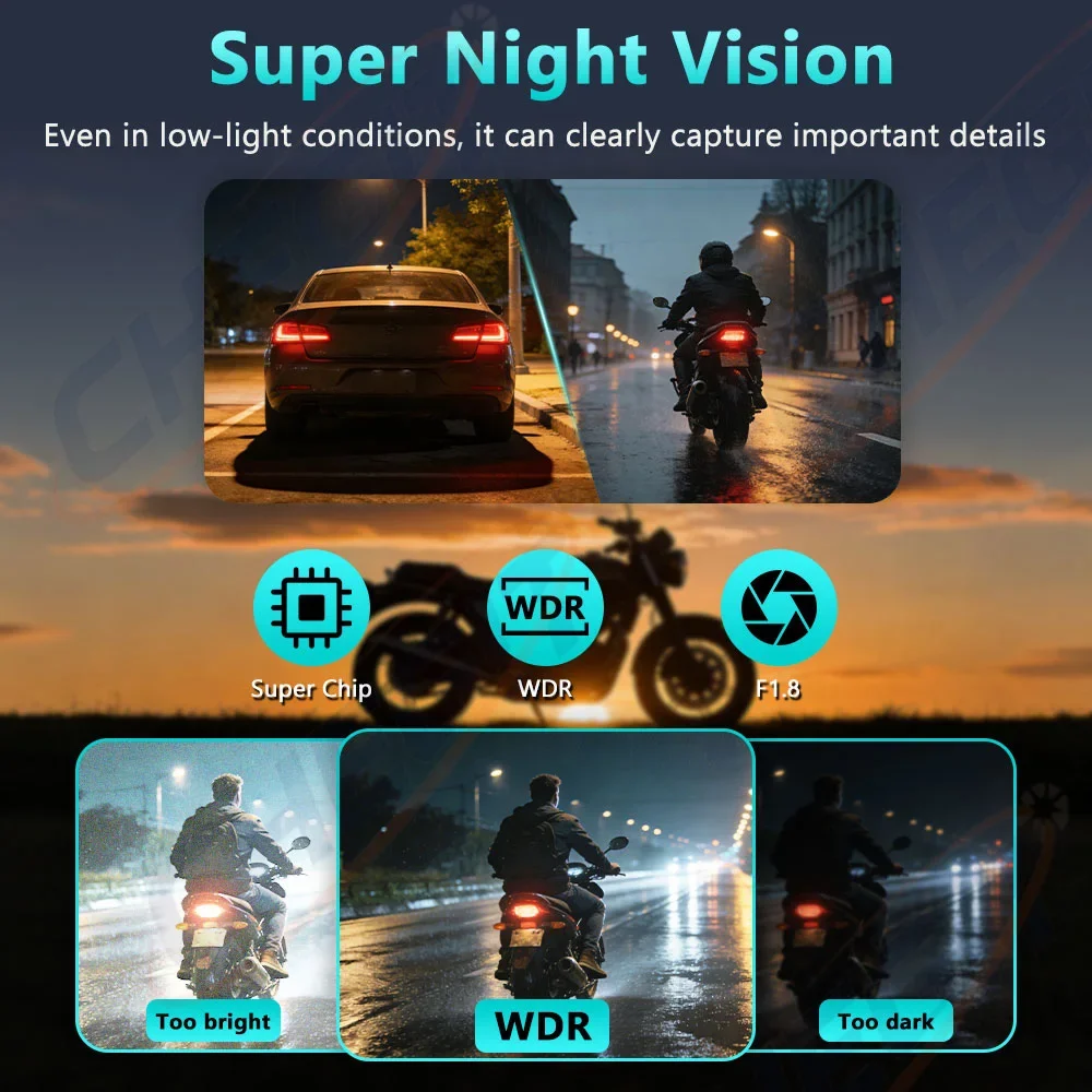 Motosiklet DVR 2K HD WiFi Su G - Photographic Memory incelemesi ve fiyatı